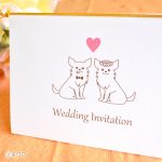チワワ　結婚式　招待状　テンプレート