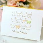 ゆるい猫の表情が可愛い結婚式の招待状